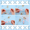DIY Alloy Bar Beadable Keychain Making Kit DIY-SC0024-54KCG-3