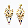 Brass Micro Pave Cubic Zirconia Pendants ZIRC-N039-156-NF-1