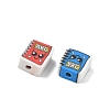 Printed Handmade Polymer Clay Beads CLAY-P005-06-2