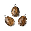 Natural Tiger Eye Pendants G-H086-01P-04-1