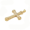 Golden Brass Micro Pave Cubic Zirconia Pendants KK-A209-04E-G-2