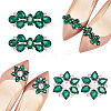 ARRICRAFT 4Pcs 2 Style Flower Glass Rhinestone Shoe Decoration AJEW-AR0001-79B-1