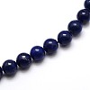 Dyed Natural Lapis Lazuli Round Beads Strands G-O047-06-10mm-1