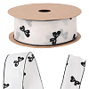 1Roll Printed Polyester Chiffon Ribbons OCOR-CY0002-35A-6
