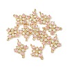 Brass Pave Cubic Zirconia Connector Charms X-KK-G462-45KCG-02-3