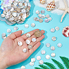 Natural Akoya Shell Disc Charms SHEL-WH0005-05A-3