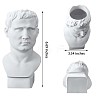 Greek Roman Style Statue Flower Pot Greek Head Planter Resin Succulent Planter Vase Makeup Brushes Container Pen Holder for Home Office Decoration ( 170*90MM ) JX093A-2