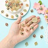 40Pcs 8 Colors Glass Flat Round with Tree of Life Links Connector Charms GLAA-YW0005-51-5