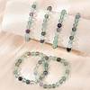 Natural Fluorite Stretch Bracelets BJEW-E373-8mm-10-9