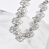 Hollow Hammered 304 Stainless Steel Link Chain Bracelets for Women BJEW-F539-01C-P-5