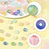 360Pcs 12 Colors Frosted Transparent Acrylic Beads OACR-FS0002-23-2