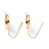 304 Stainless Steel Earring Settings LS-STAS-O141-01G-1