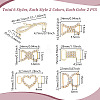 24Pcs 12 Styles Crystal Rhinestone Shoe Lace Decoration FIND-GA0005-07-2