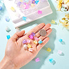 450Pcs 9 Colors Transparent Acrylic Beads Caps OACR-TA0003-07-6