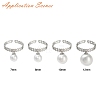 Brass Heart Wrap Open Cuff Ring Findings KK-WH0031-48P-3