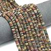 Frosted Natural Picasso Jasper/Polychrome Jasper Beads Strands G-K389-C28-01-1