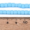 Opaque Frosted Glass Beads Strands GLAA-N072-01A-B08-4