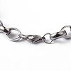 Ring 304 Stainless Steel Link Necklaces and Bracelets Jewelry Sets SJEW-F132-09P-5