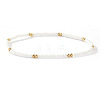 Fashion Plastic Imitation Pearl & Brass Beaded Stretch Bracelets for Women SF7008-5-1