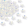 50Pcs Transparent Electroplate Glass Bead Caps EGLA-YW0007-17D-1
