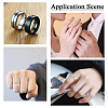 Yilisi 6Pcs 6 Style 202 & 304 Stainless Steel Grooved Finger Ring for Men Women RJEW-YS0001-01-17