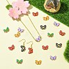 50Pcs 5 Colors Printed Alloy Connector Charms FIND-CJ0004-60-6