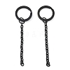 Ion Plating(IP) 304 Stainless Steel Split Key Ring Clasps X1-STAS-L226-009A-B-1