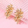 Brass Stud Earrings EJEW-S249-02G-2