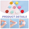 ARRICRAFT 19Pcs 19 Colors Silicone Beads SIL-AR0001-05-6