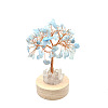 Natural Aquamarine Chips Tree Night Light Lamp Decorations PW-WG63079-08-1