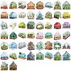 50Pcs Plants PET Cartoon Stickers STIC-T0001-12-3