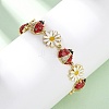 Brass Micro Pave Clear Cubic Zirconia Bangles for Women BJEW-H209-08B-G-2