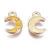 Light Gold Plated Alloy Enamel Pendants ENAM-R136-19B-3