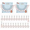 Awareness Ribbon & Round Pendant Stitch Markers HJEW-AB00333-1