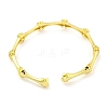 Letter X Brass Micro Pave Clear Cubic Zirconia Open Cuff Bangles for Women BJEW-Z062-08G-3