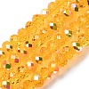 Electroplate Transparent Glass Beads Strands EGLA-A046-01B-07-1
