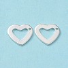 304 Stainless Steel Open Heart Charms STAS-L234-087S-3