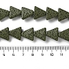 Triangle Dyed Natural Lava Rock Beads Strands G-O126-04A-11-4