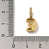 Brass Micro Pave Cubic Zirconia Pendants KK-K345-13E-G-3