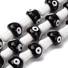 Handmade Evil Eye Lampwork Beads Strands LAMP-S069-01B-1