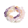 Natural Rose Quartz & Amethyst & Citrine(Heated) & Prehnite Beads Strands G-N371-01A-01-4