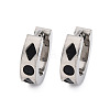 304 Stainless Steel with Enamel Earrings EJEW-M001-20B-P-6