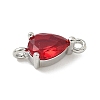 Brass Pave Cubic Zirconia Connector Charms KK-Z120-31P-02-2