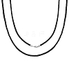 2Pcs Braided Round Leather Cord Necklace Making NJEW-BBC0001-19A-01-1