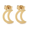 PVD Vacuum Plating 304 Stainless Steel Stud Earrings for Women EJEW-A048-43A-G-1