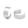 Brass Plain Wide Cuff Bangles BJEW-D039-03P-1