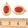 Polymer Clay Rhinestone Pendants STAS-Q345-04G-02-3