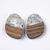 Transparent Resin & Walnut Wood Pendants LS-X-RESI-Q210-006A-A02-2