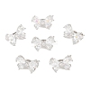 SHEGRACE Brass Micro Pave Clear Cubic Zirconia Twister Clasps XGRQ5K835-829P-1