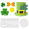 2Pcs 2 Styles Saint Patrick's Day  Carbon Steel Cutting Dies Stencils DIY-WH0309-743-1